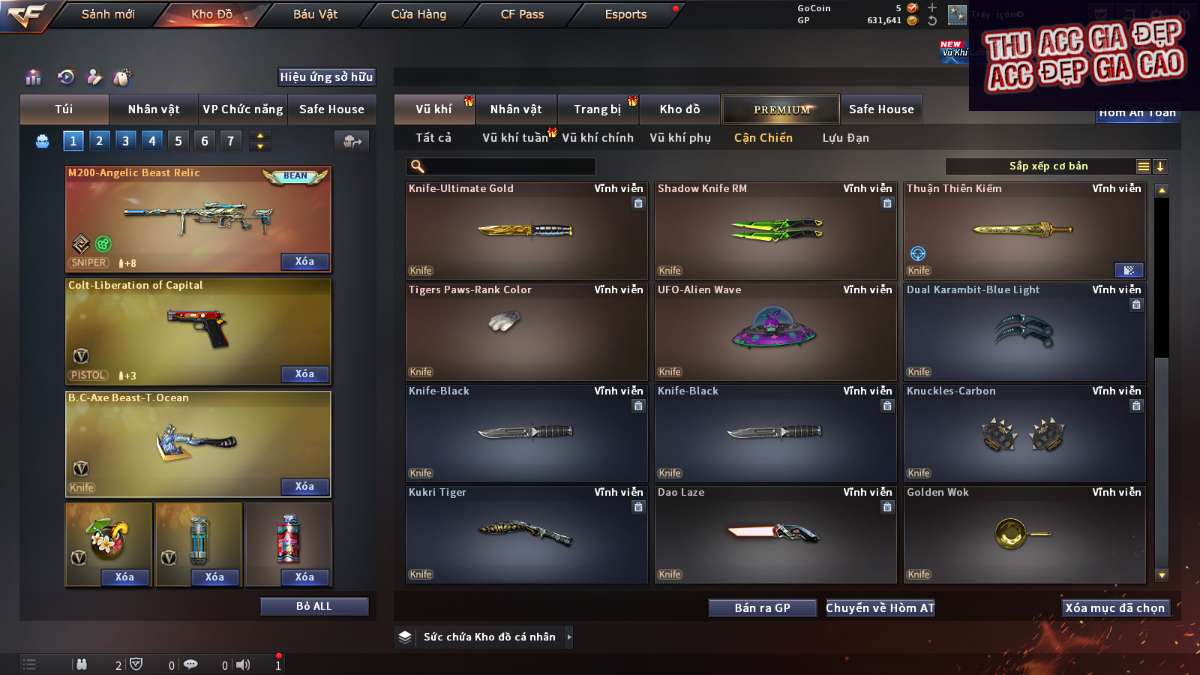 shop acc cf uy tin gia re